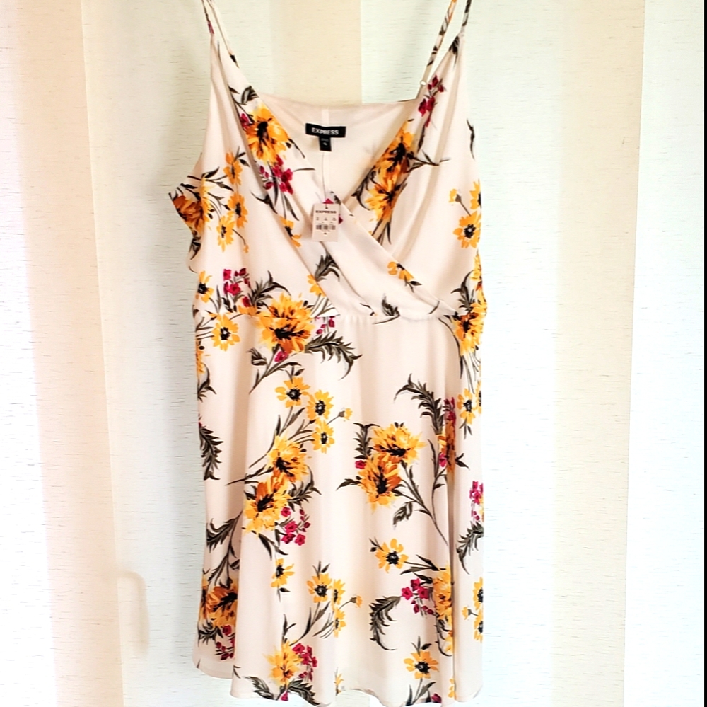 NWT Express Sunflower Mini Dress